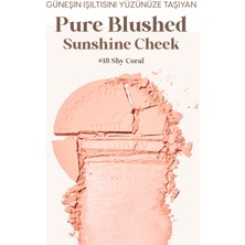 PERIPERA Pastel Tonlarda Sebum Dengeleyici Toz Allık Peripera Pure Blushed Sunshine Cheek (18 Shy Coral)