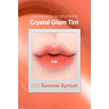 CLIO Yapışkanlık Hissi Vermeyen Yoğun Işıltılı Tint Clio Crystal Glam Tint (02 Summer Apricot)