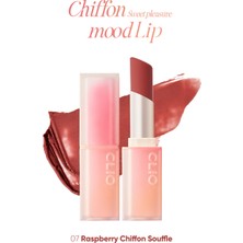 CLIO Yumuşak Dokulu, Hafif Mat Görünüm Sunan Ruj Clio Chiffon Mood Lip (07 Raspberry Chiffon Souffle)