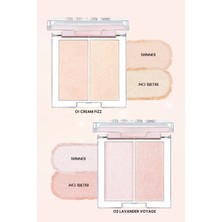 CLIO İnci Tanecikli Yoğun Işıltı Sağlayan 2’li Highlighter Clio Prism Highlighter Duo (01 Cream Fizz)