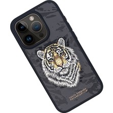 Peeq iPhone 15 Pro Max Uyumlu Savanna Kapak-Snow Leopard