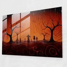 Painted Anarchy Dreamtime'dan Esinlenen Aborijin Cam Baskı - Aborijin, Duvar Dekorasyonu, Ataların Ruhları, Aborijin, 70X50