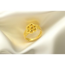 ÇGK KUYUMCULUK Yaldızlı Dorika Toplu Altın Yüzük CGKYZK0223