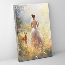 Painted Anarchy Insan Gibi Giyinmiş Hayvanlar Duvar Sanatı - Insan Gibi Giyinmiş Hayvanlar, Elbiseli Geyik, Insan Gibi Giyinmiş Hayvanlar, Empresyonist Sanat Eseri, 30X50