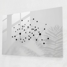 Painted Anarchy Blockchain Cam Duvar Sanatı - Blockchain, Karmaşıklık, Karmaşık Ağ, Minimalist, 110X70