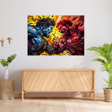 Painted Anarchy Blockchain Pop Art Kanvas Tablo - Blockchain, Duvar Sanatı, Kanvas Tablo, Ev Dekorasyonu, 100 x 70 cm