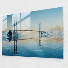 Painted Anarchy Reflektif Boğaziçi Cam Baskı - Boğaz Köprüsü, Çağdaş Tasarım, Cam Baskı, Modern Sanat, 70 x 50 cm