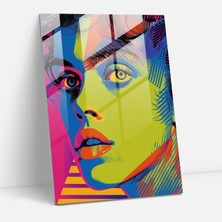 Painted Anarchy Andy Warhol Cam Baskı - Renkli Pop Art Portre - Andy Warhol, Cam Duvar Sanatı, Duvar Dekorasyonu, Ev Dekorasyonu, 30X45