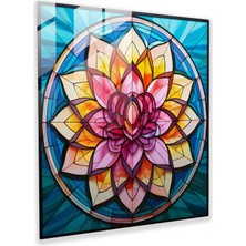 Painted Anarchy Asya Vitray Baskı - Canlı Lotus Çiçeği - Asya, Ev Dekorasyonu, Duvar Dekorasyonu, Asya, 30X30