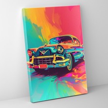 Painted Anarchy Andy Warhol Duvar Sanatı - Renkli Retro Araba - Andy Warhol, Duvar Sanatı, Ev Dekorasyonu, Andy Warhol, 50 x 70 cm