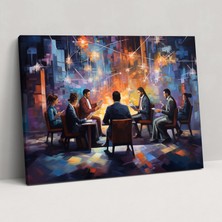Painted Anarchy Blockchain Konferansı Kanvas Tablo - Blockchain, Inovasyon, Duvar Sanatı, Grup Insan, 70 x 50 cm