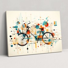 Painted Anarchy Geometrik Bisiklet Kanvas Tablo - Bisiklet, Benzersiz Tasarım, Kanvas Tablo, Şekiller ve Desenler, 70 x 50 cm