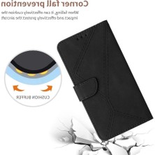 Realme C65 4g Için Flip Case Yüksek Kalite Tpu Dikiş Kabartmalı Yumuşak Pu (Yurt Dışından)