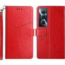 Realme C65 4g Flip Kapak Kitap Katlanır Kickstand Için Flip Case-Dayanıklı Tpu (Yurt Dışından)