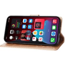 IPhone 15 Için Filp Durumda Pro Max Kart Tutucu Pu Deri Manyetik Kapatma (Yurt Dışından)