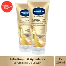 Vaseline Gluta Hya Serum Etkili Uv Losyon Leke Karşıtı Ve Aydınlarıcı 200  Ml X2