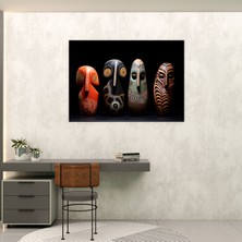 Painted Anarchy Çağdaş Aborijin Duvar Sanatı - Modern Heykel Ifadesi - Aborijin, Kanvas Tablo, Çağdaş Sanat, Kanvas, 90X60