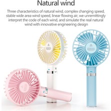 ZHKJ Shop S2 Taşınabilir Katlanabilir El Tipi Elektrikli Fan Pembe (Yurt Dışından)