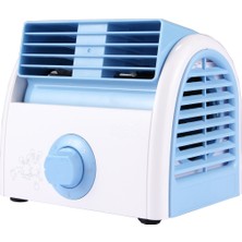 ZHKJ Shop 30W Türbin Bıçaksız Mini Masaüstü Sessiz Fan Mavi (Yurt Dışından)