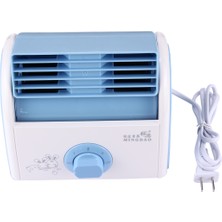 ZHKJ Shop 30W Türbin Bıçaksız Mini Masaüstü Sessiz Fan Mavi (Yurt Dışından)