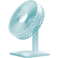 ZHKJ Shop Ayarlanabilir USB Şarj Sessiz Masaüstü Ectric Fan Gök Mavisi (Yurt Dışından)