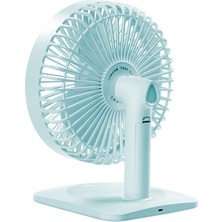 ZHKJ Shop Ayarlanabilir USB Şarj Sessiz Masaüstü Ectric Fan Gök Mavisi (Yurt Dışından)