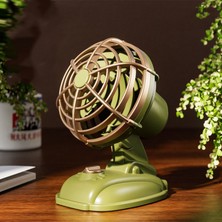 ZHKJ Shop Mini Masaüstü Sessiz Elektrikli Fan Yeşil (Yurt Dışından)