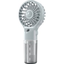 ZHKJ Shop USB Şarj Edilebilir Handhd Misting Fan Gri (Yurt Dışından)