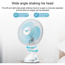 ZHKJ Shop Klips Tabanlı Mini Elektrikli Fan, Uzunluk: 3m (Yurt Dışından)