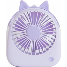 ZHKJ Shop WT-F14 1200 Mah Rab Shape Mini Taşınabilir Fan Mor (Yurt Dışından)