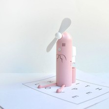 ZHKJ Shop Yaratıcı Cep Telefonu Braketi Karikatür Sprey Mini Fan Taşınabilir USB Fan Pembe (Yurt Dışından)