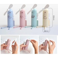 ZHKJ Shop Yaratıcı Cep Telefonu Braketi Karikatür Sprey Mini Fan Taşınabilir USB Fan Pembe (Yurt Dışından)