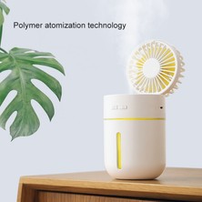 ZHKJ Shop T9 Taşınabilir Ayarlanabilir USB Şarjlı Masaüstü Nemlendirme Fanı Mavi (Yurt Dışından)