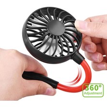 ZHKJ Shop Yaratıcı Mini Asılı Boyun Tipi Fan Dış Mekan LED Fan Pembe (Yurt Dışından)