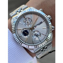 U.S. Polo Assn.  Çelik Kordon Iç Fonksiyonları Aktif 5 Atm Suya Dayanıklı Erkek Kol Saati  1054.B01