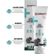 Supravet Stress Relax Paste Sakinleştirici Kedi Macunu 100 gr (Şekersiz) (%55 Extra Malt)