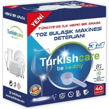 Turkishcare Hepsi Bir Arada Toz Bulaşık Makinesi Tablet Deterjanı 40 Yıkama x 4 Adet