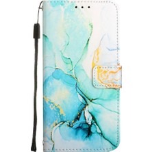 Mays Home1 Huawei Nova Y70 Artı Pu Deri Kickstand Cüzdan Mermer Desen (Yurt Dışından)