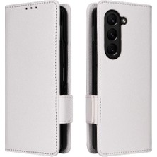 Samsung Galaxy Z Için Flip Case Fold 6 Kart Yuvaları Tutucu Manyetik Yan Pu (Yurt Dışından)