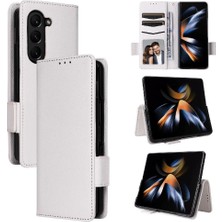 Samsung Galaxy Z Için Flip Case Fold 6 Kart Yuvaları Tutucu Manyetik Yan Pu (Yurt Dışından)