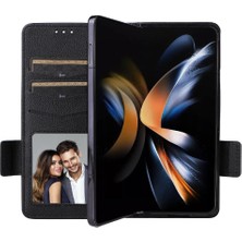 Samsung Galaxy Z Için Flip Case Fold 6 Kart Yuvaları Tutucu Manyetik Yan Pu (Yurt Dışından)