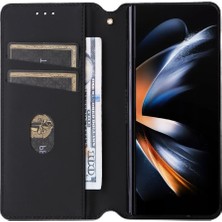 Samsung Galaxy Z Için Flip Case Fold 6 3D Desen Pu Deri Manyetik Kart (Yurt Dışından)