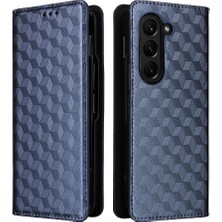 Samsung Galaxy Z Için Flip Case Fold 6 3D Desen Pu Deri Manyetik Kart (Yurt Dışından)