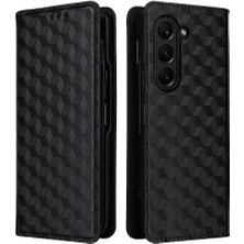 Samsung Galaxy Z Için Flip Case Fold 6 3D Desen Pu Deri Manyetik Kart (Yurt Dışından)