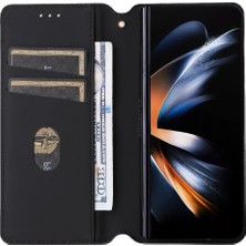 Samsung Galaxy Z Için Flip Case Fold 6 3D Desen Pu Deri Manyetik Kart (Yurt Dışından)