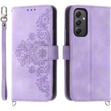 Samsung Galaxy M34 5g Için Flip Case Kabartmalı Bileklik Darbeye Çoklu (Yurt Dışından)