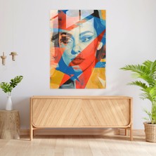 Painted Anarchy Soyut Portre Cam Duvar Sanatı - Klasisizm+Popart, Cam Duvar Sanatı, Duvar Dekorasyonu, Cam Sanatı, 30 x 45 cm