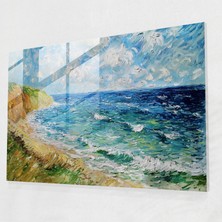 Painted Anarchy Claude Monet Huzurlu Deniz Kenarı Cam Duvar Sanatı - Claude Monet, Duvar Dekorasyonu, Claude Monet, Modern Sanat, 45 x 30 cm