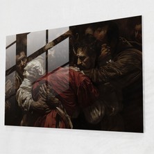 Painted Anarchy Caravaggio Stili Cam Sanatı - Caravaggio, Cam Sanatı, Ev Dekorasyonu, Caravaggio Stili, 45 x 30 cm
