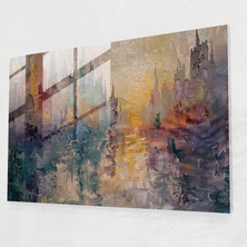 Painted Anarchy Claude Monet Modern Sanat Cam Baskı - Claude Monet, Cam Baskı, Kentsel, Şehir Manzarası, 45 x 30 cm